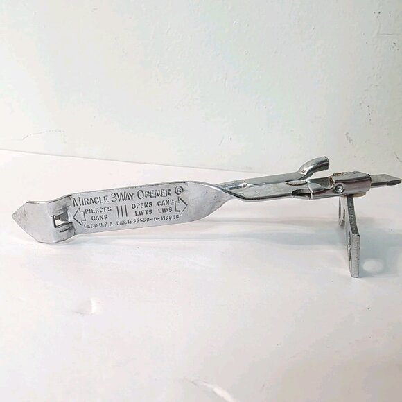 Ekco Other - Vtg EKCO Miracle 3-Way Can Opener 848 Handheld Metal & Bottle Opener